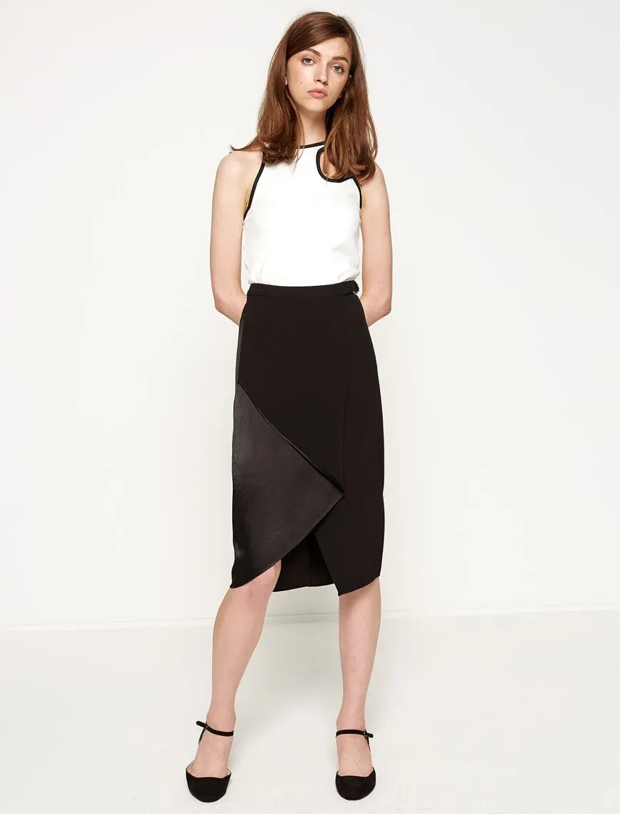 12281 Black Midi Skirt