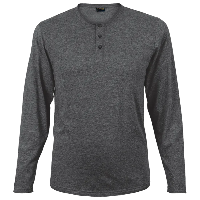 145g Henley Long Sleeve T-Shirt Mens