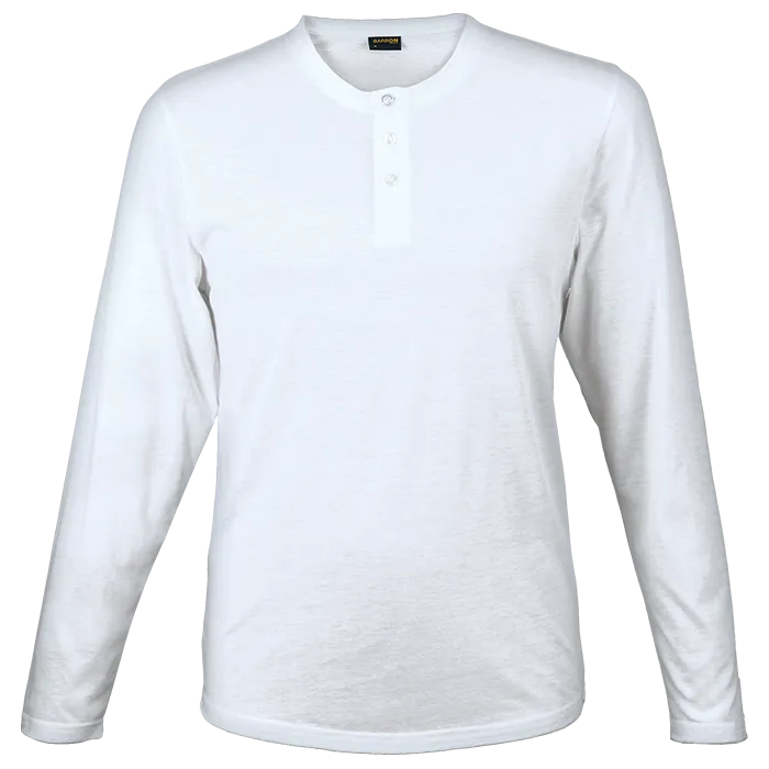 145g Henley Long Sleeve T-Shirt Mens