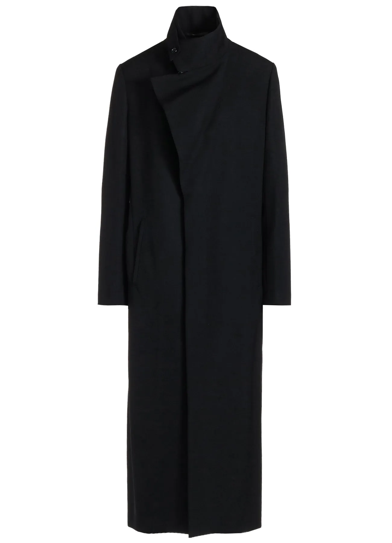 2/60 WOOL GABARDINE R DOUBLE LAYERED LONG COAT