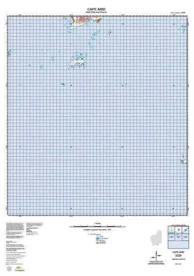 3529 Cape Arid Topographic Map by Landgate (2015)