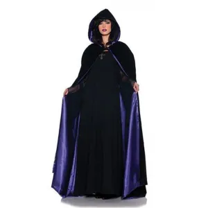 63” Deluxe Velvet & Satin Cape Purple