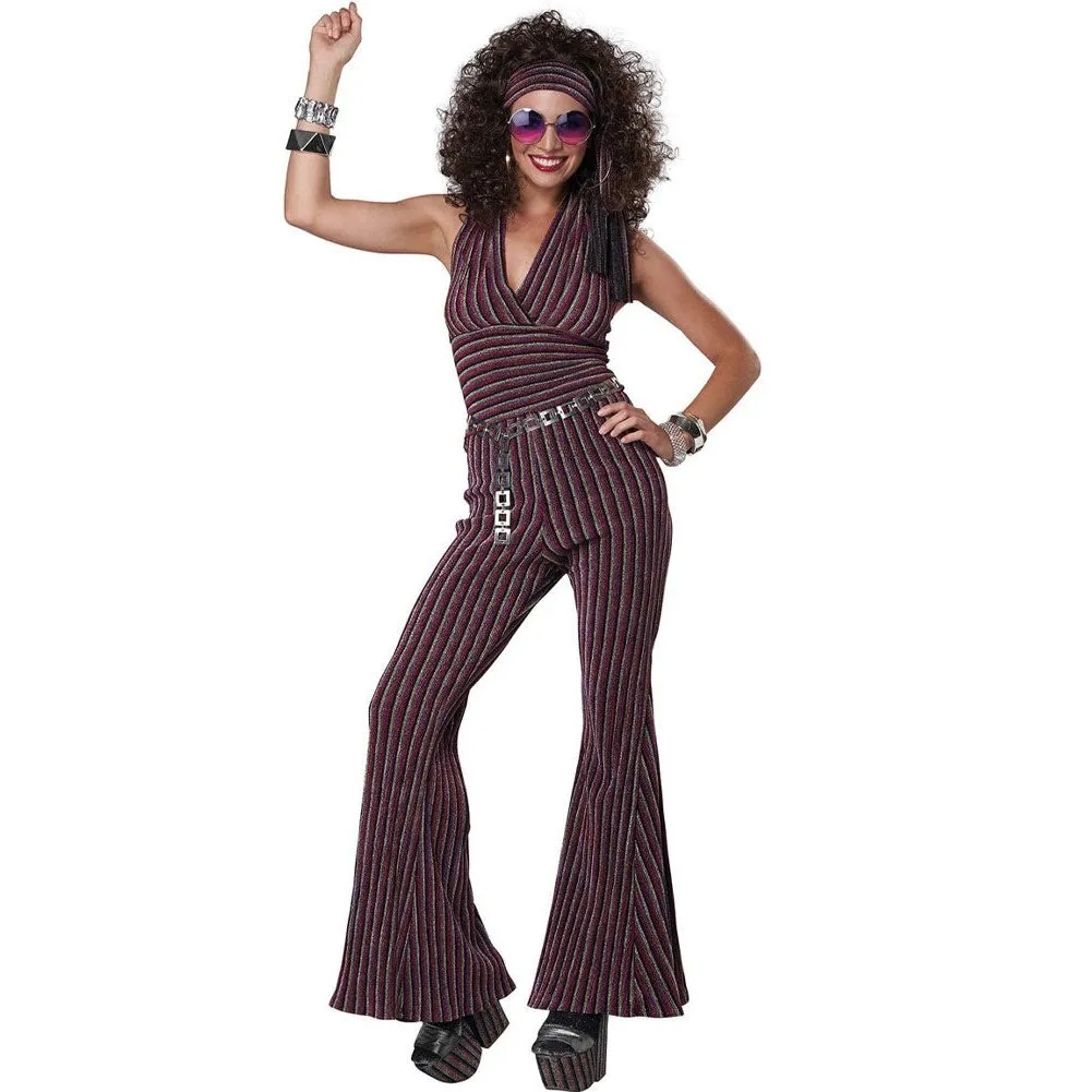 70s Halter Pant Set Womens Costume