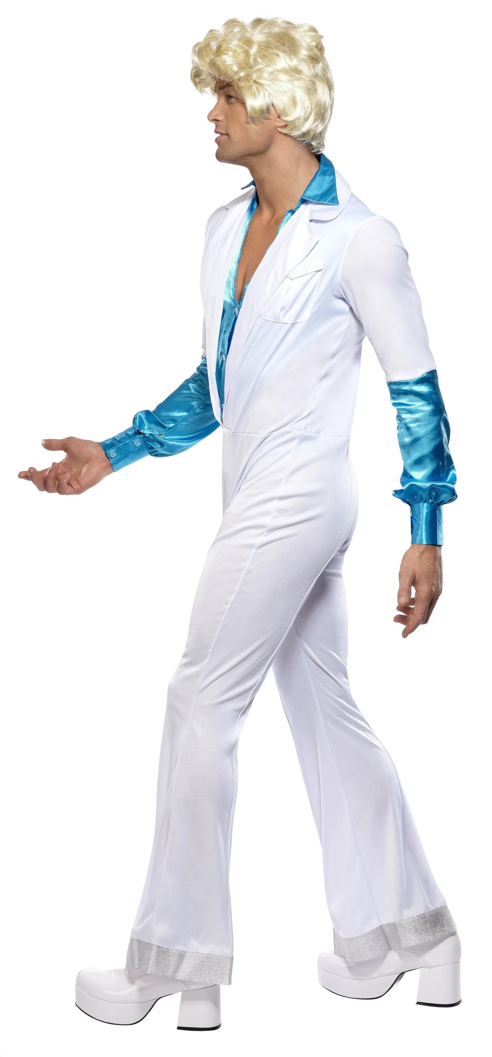 Abba Super 70s Pop Star Disco Jumpsuit Costume Party Fancy Dress Up