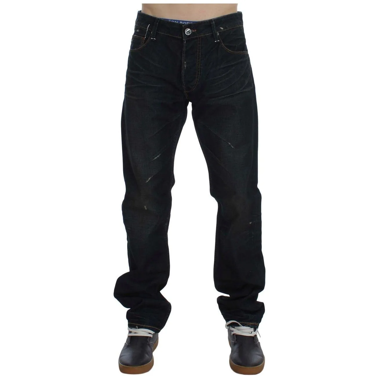 Acht Elegant Straight Fit Dark Blue Jeans