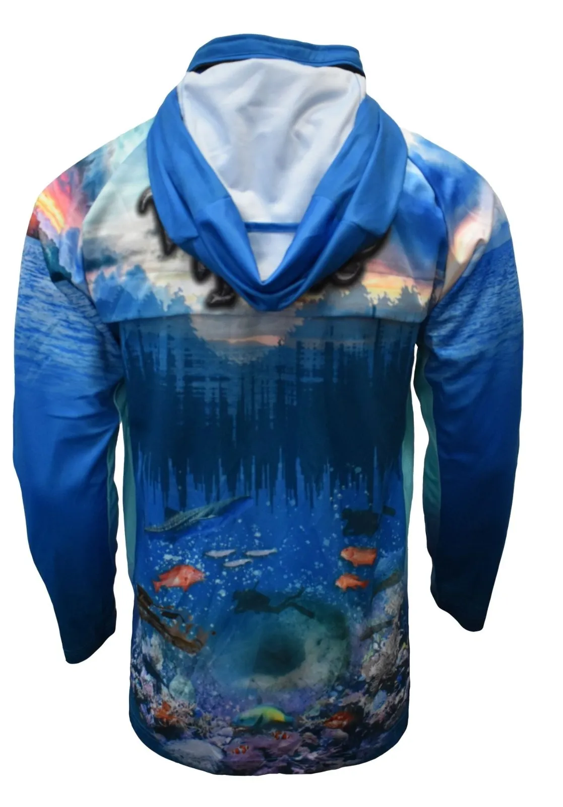 Adult Long Sleeve Fishing Hoodie - Wonky hole  Plus Size