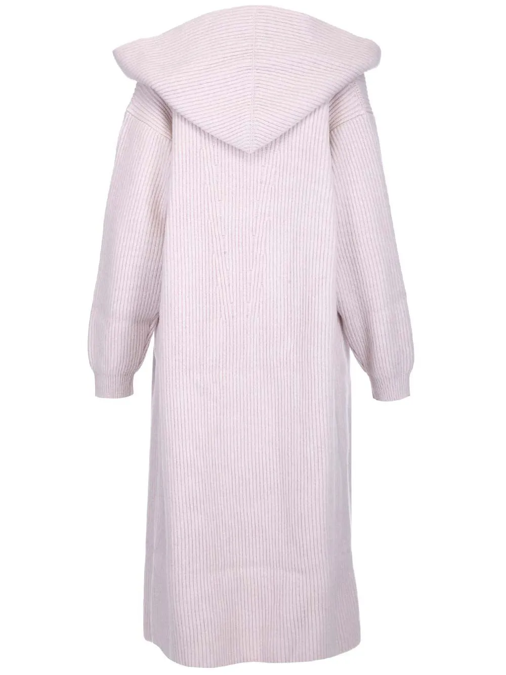 Alaïa Long-Sleeved Ribbed Hooded Coat