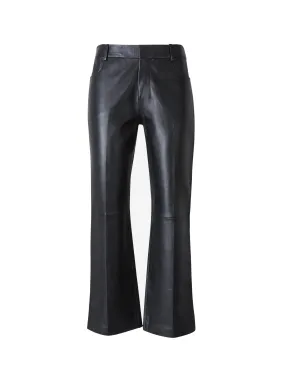 AMI Flared Leather Pants