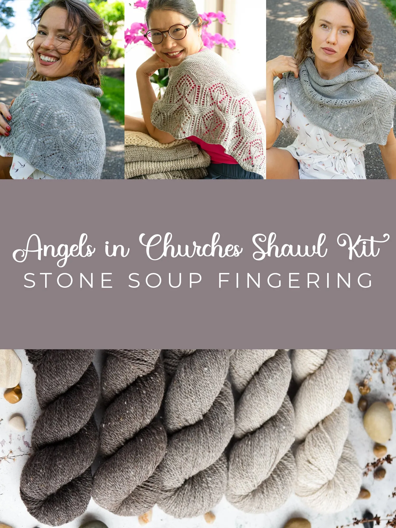 Angels in Churches Shawl Kit <br><small>yarn & knitting pattern kit</small>