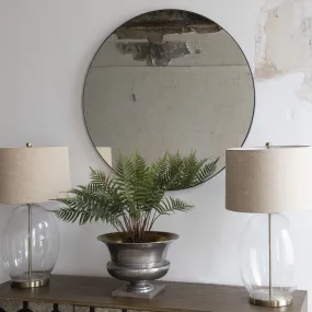 Antiqued Round Mirror 100cm