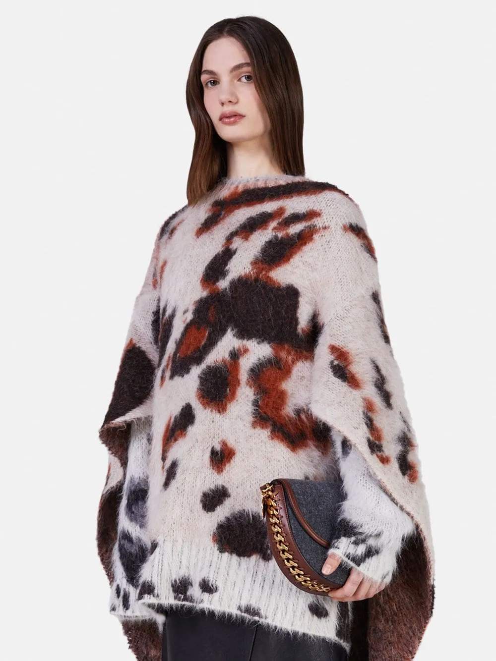 Appaloosa Pony Jacquard Knit Cape Jumper