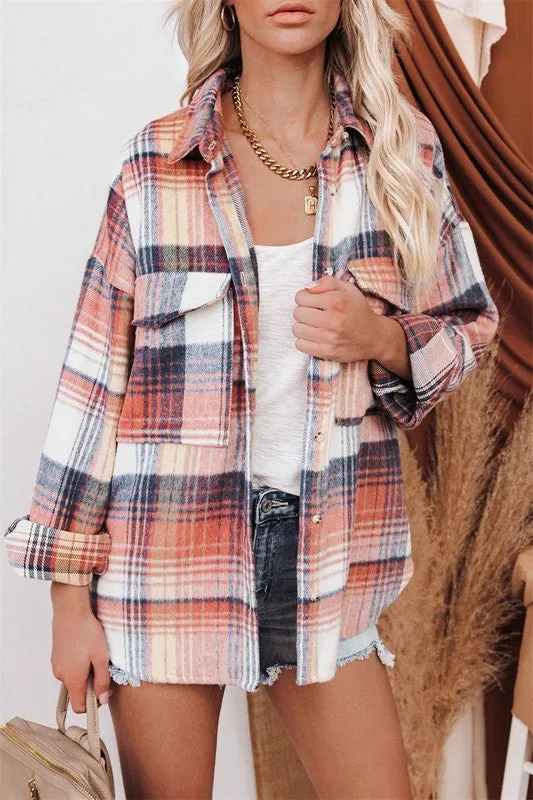 Autumn Plaid Flannel Shirt