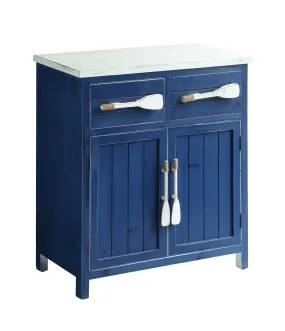 Azure Blue And White Paddle Cabinet