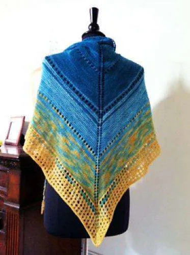 Baah Yarns Sea Glass Shawl PATTERN ONLY