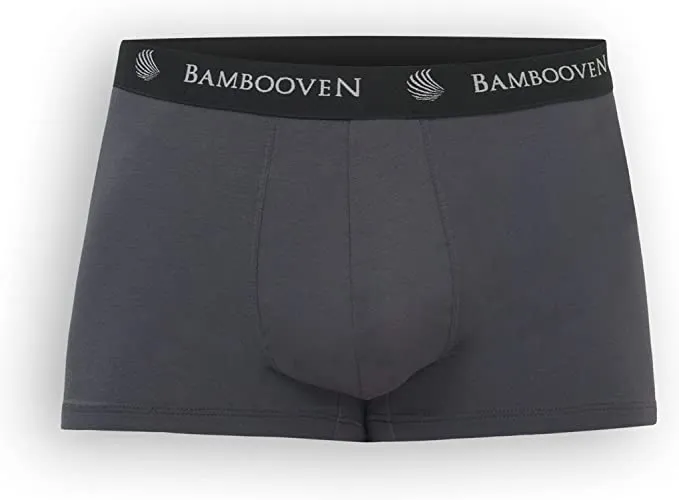 Bambooven Men’s Breathable Trunks with Pouch – Sweat-Wicking (4 Pack)