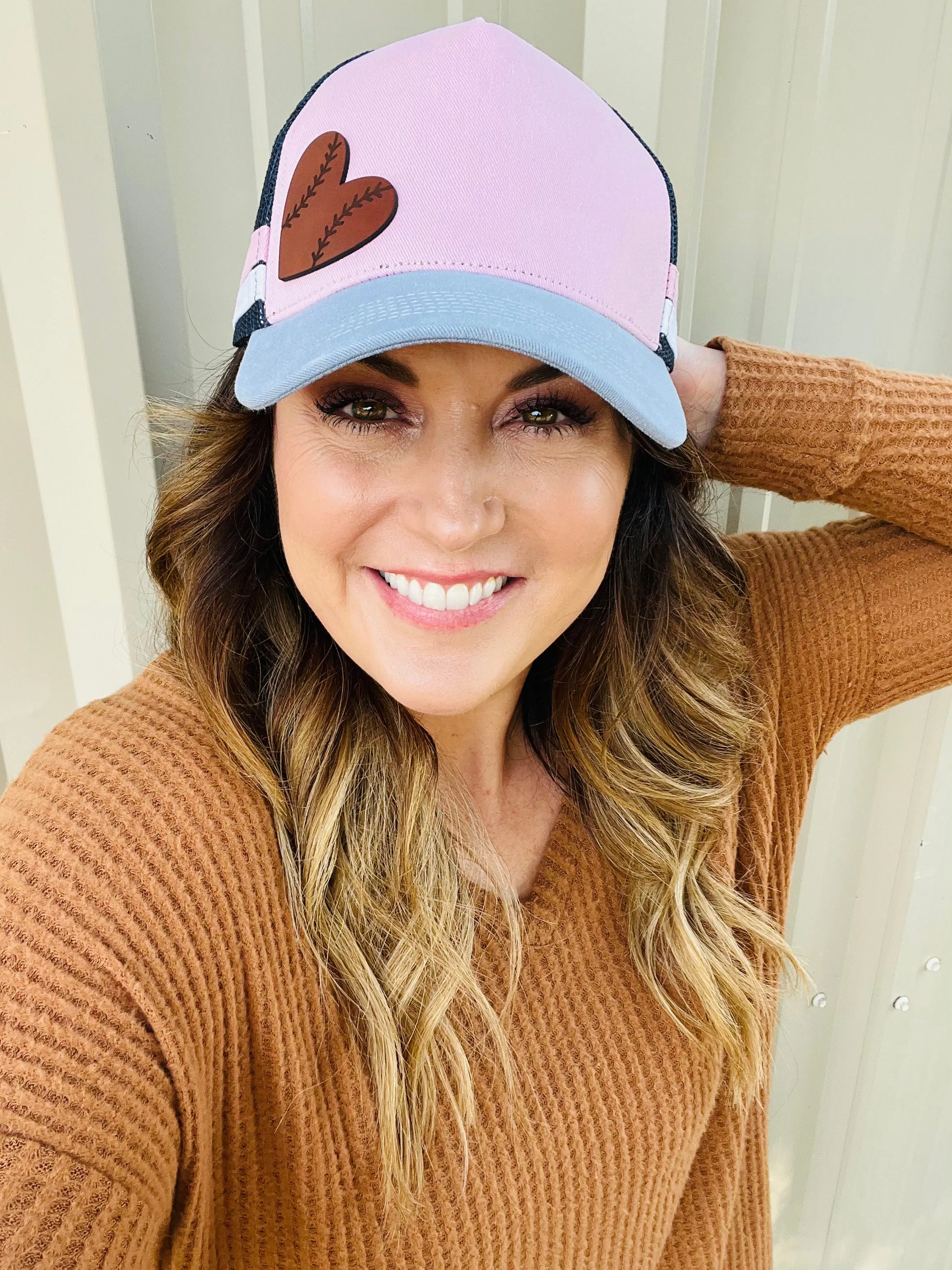 Baseball You Have My Heart, Leather Patch Trucker Hat