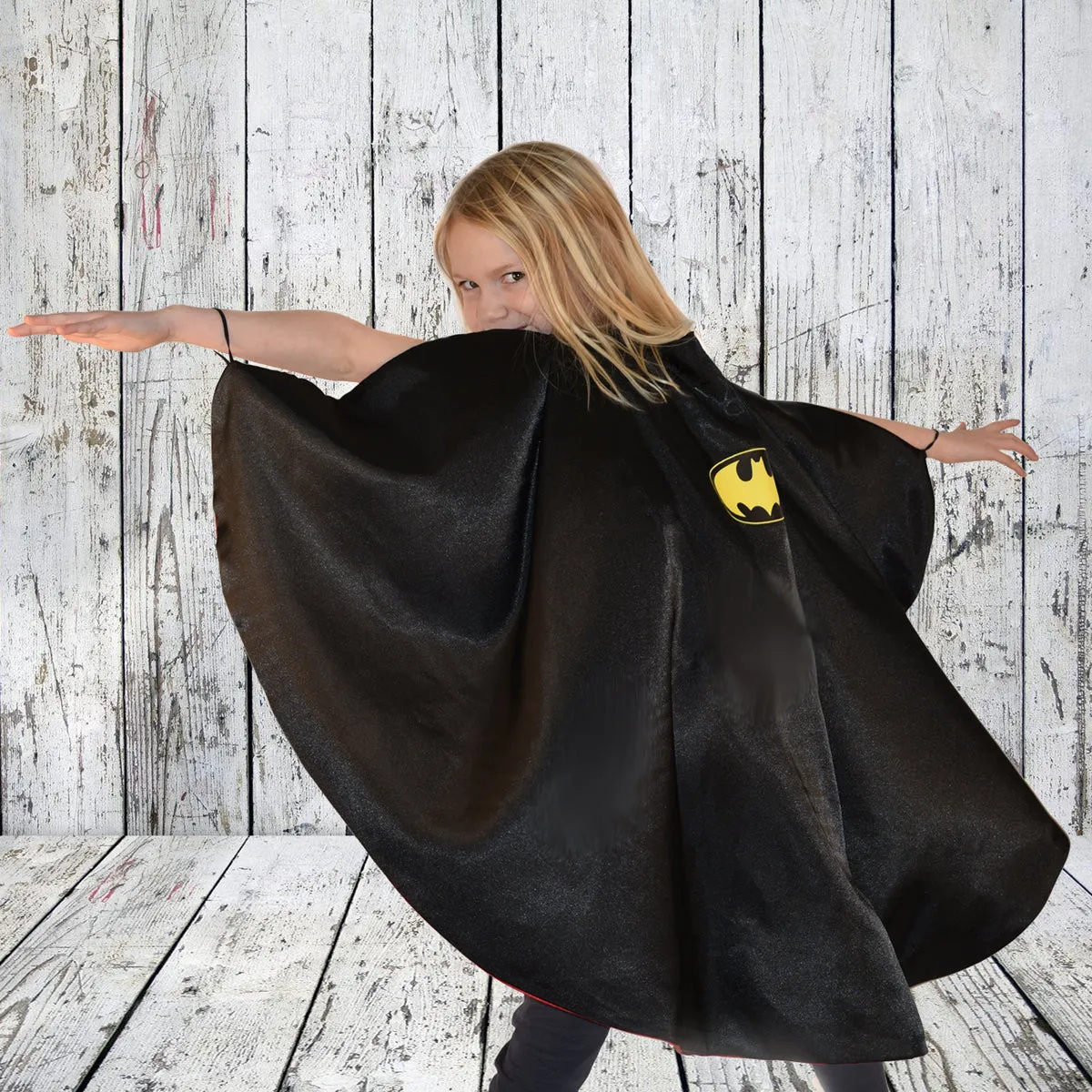 Bat Hero / Super Hero Reversible Cape Costume for Creative Play and Halloween