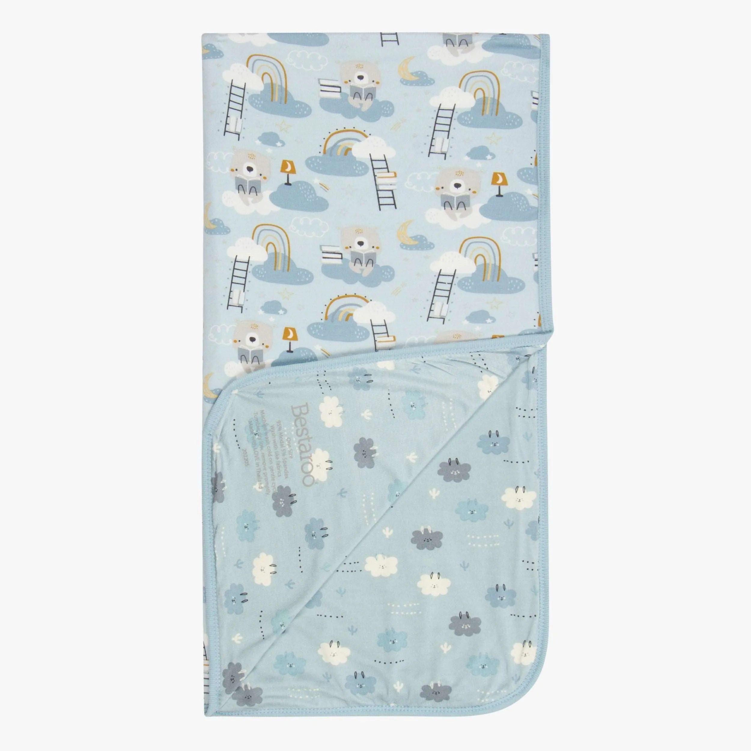 Bedtime Bears💕Sleepy Llamas Swaddle Blue