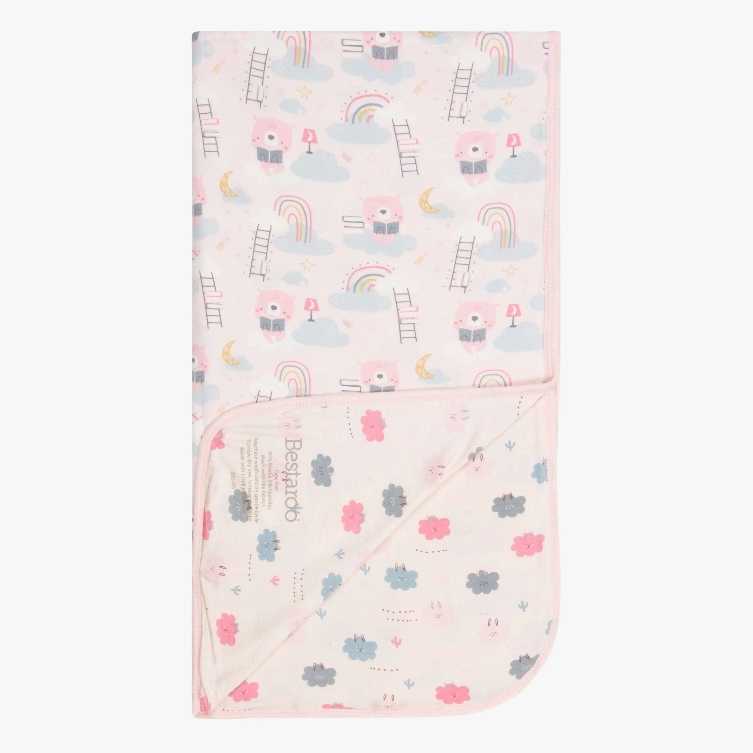 Bedtime Bears💕Sleepy Llamas Swaddle Pink