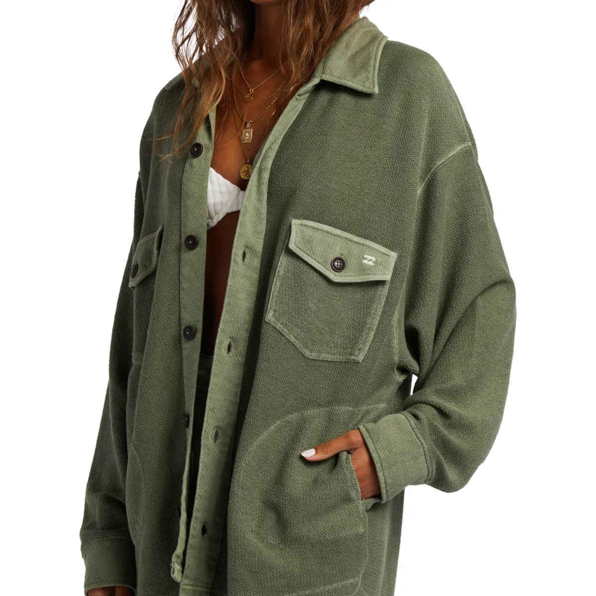 Billabong Women's Anytime Lite Oversized Overshirt Shacket