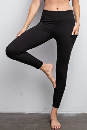 Black Butter Pkt Leggings