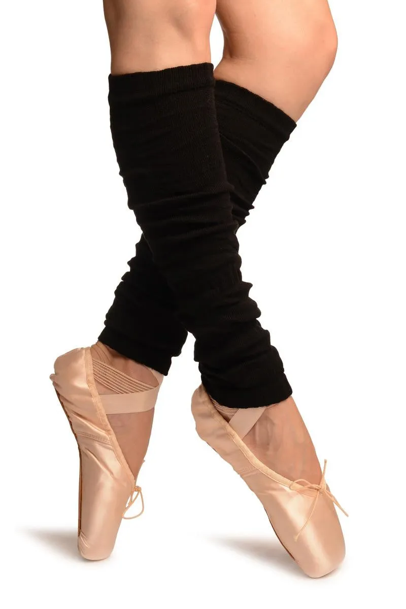 Black Gaufre Dance/Ballet Leg Warmers