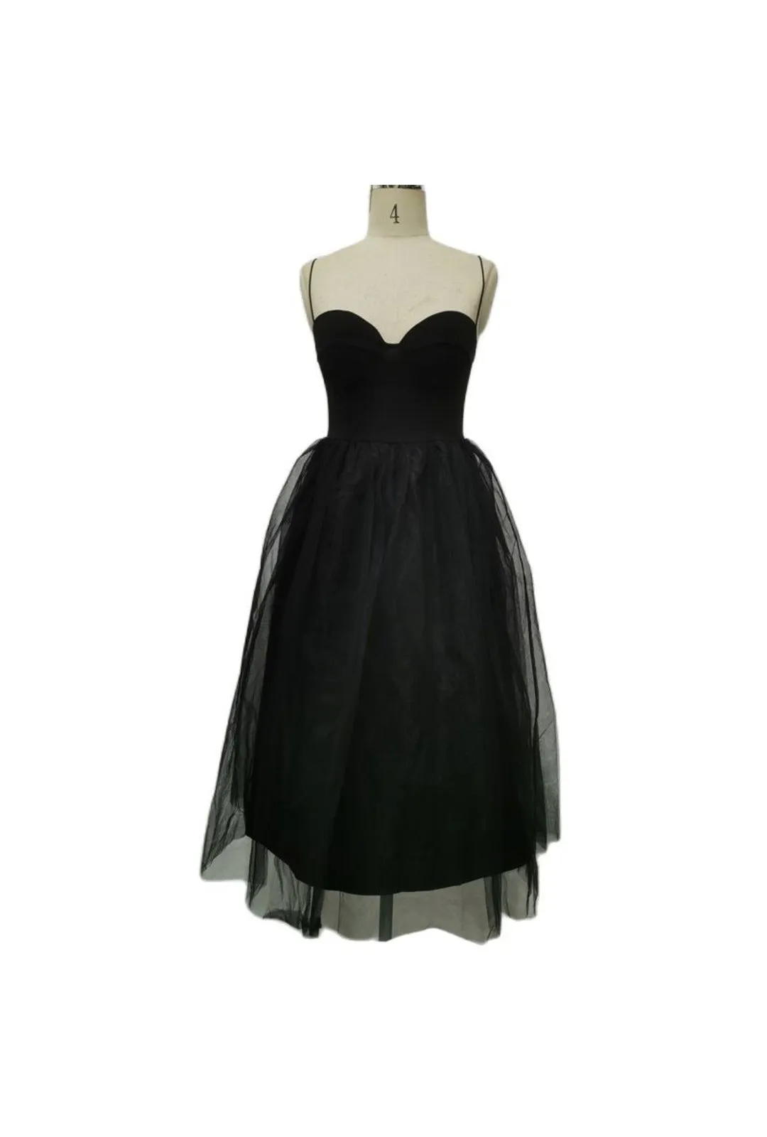 Black Midi Tulle Dress