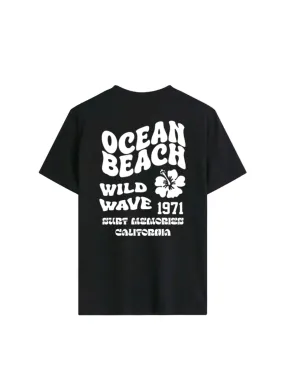 Black Ocean Beach T-Shirt