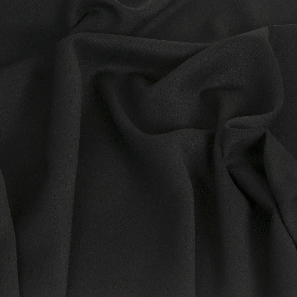 Black Stretch Virgin Wool Fabric 1469