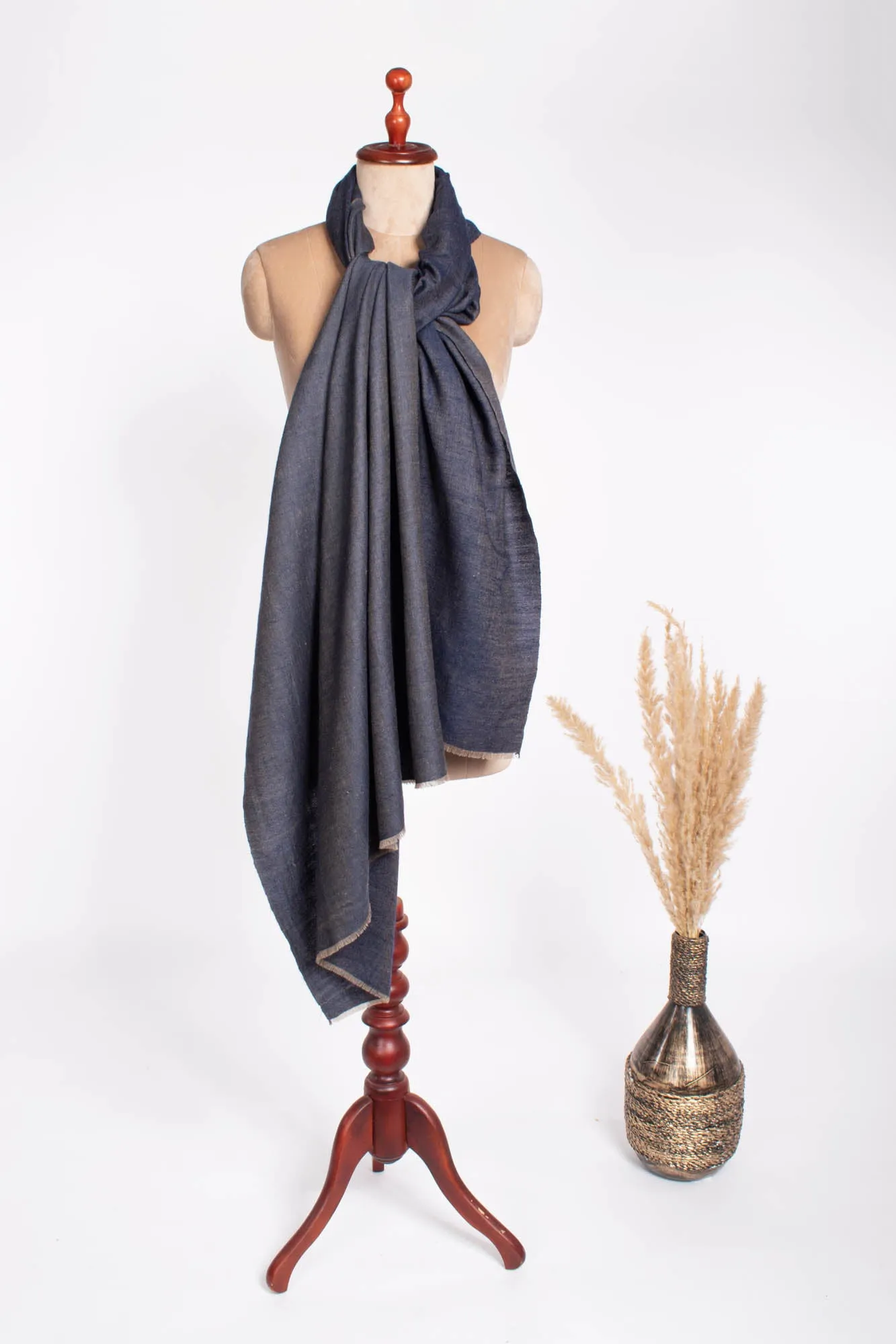 Blue Dual Shade Light Weight Pashmina Shawl - BRAINTREE