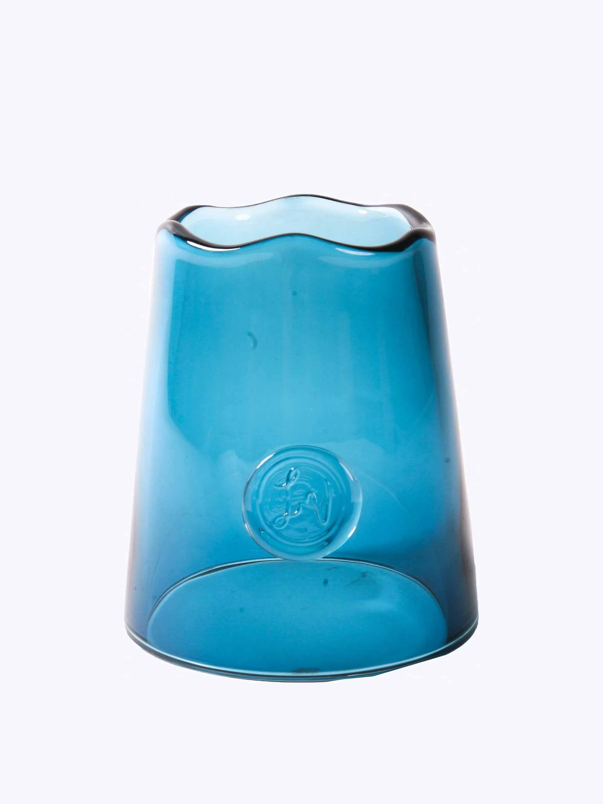 Blue glass cloche