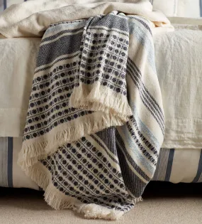 Blue Lewes Cotton Blanket