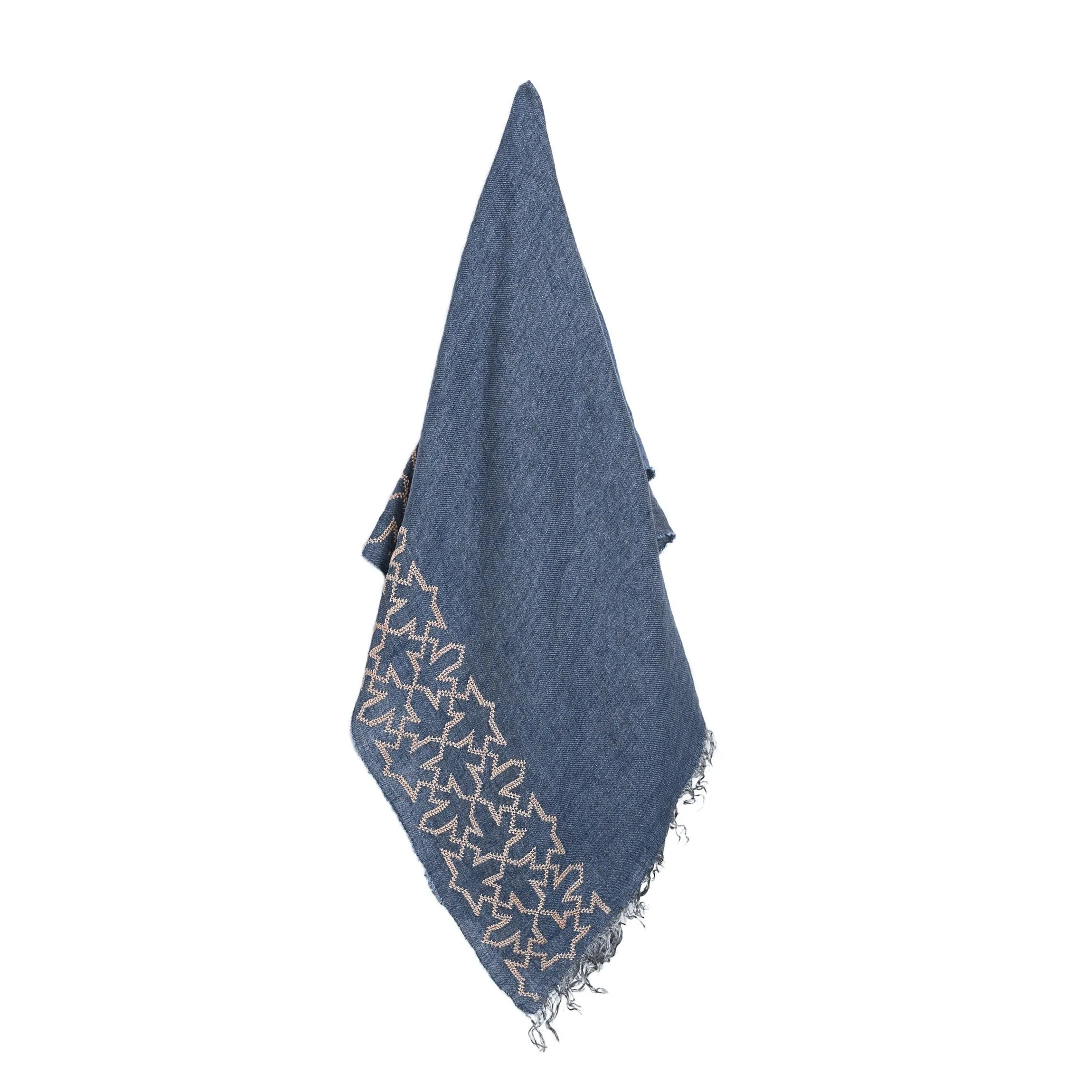 BLUE LINEN SHAWL SULTAN HAN