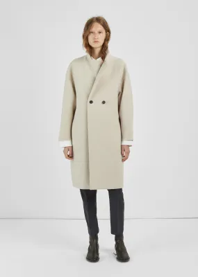 Boiled Wool Cocoon Coat