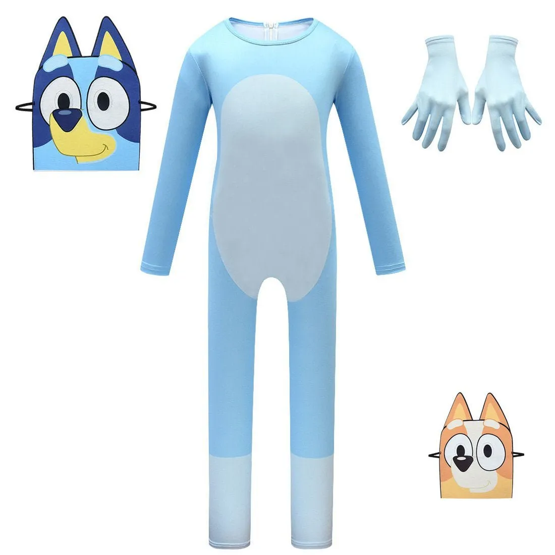 Boys Bluey Girls Bingo Dog Kids Halloween Cosplay Party jumpsuit Onesie Costume