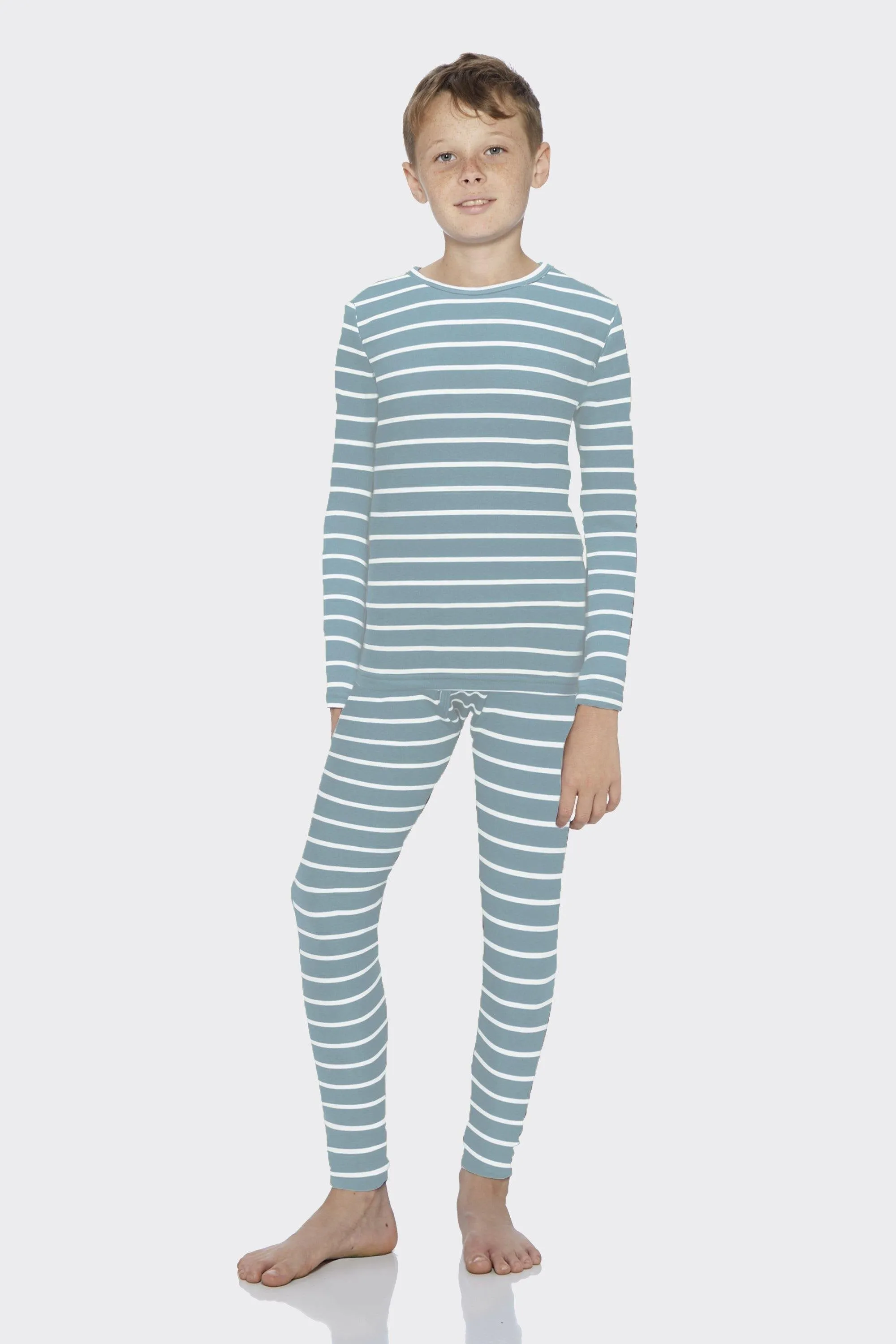 Boys Striped Thermal Set