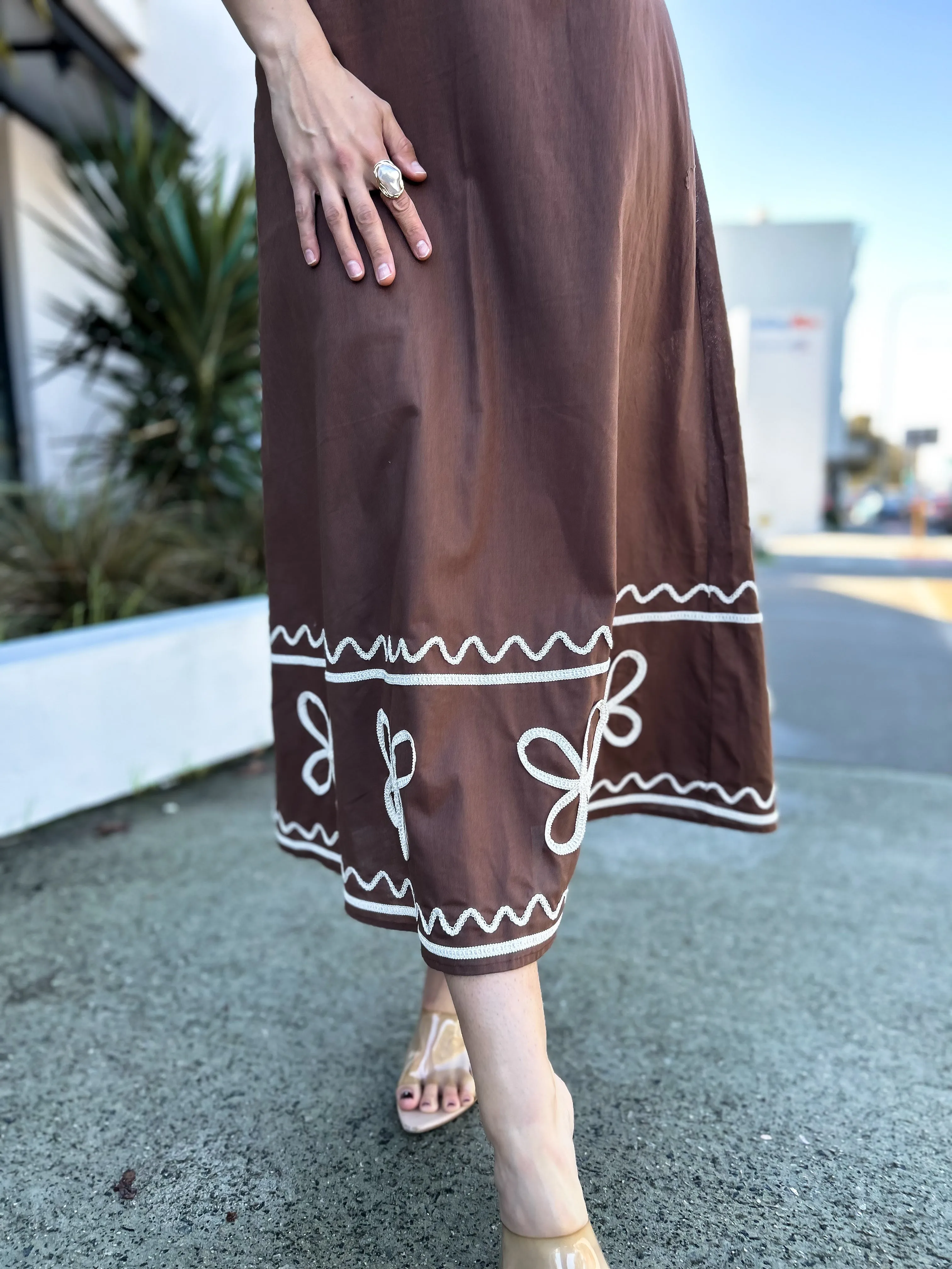 BRONTE Midi Dress - Chocolate