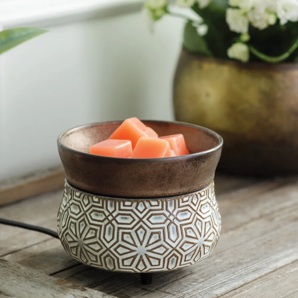 Bronze Geometric 2-in-1 Classic Wax Warmer CWDGEO