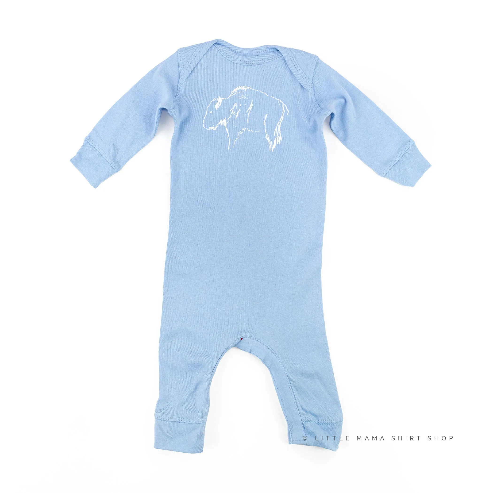 Buffalo - Hand Drawn - One Piece Baby Sleeper