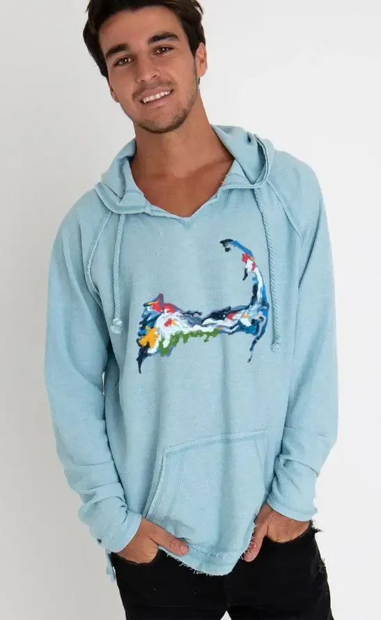 Cape Cod Reverse French Terry Hoodie -Water: Large