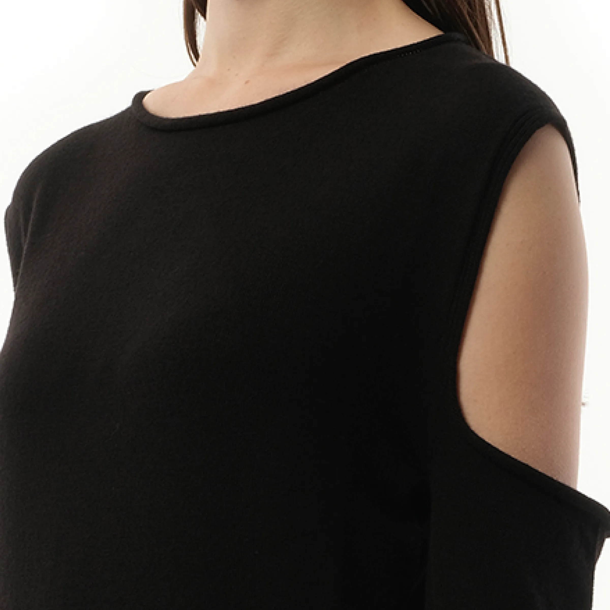 Cape Sleeve Knit Top in Black