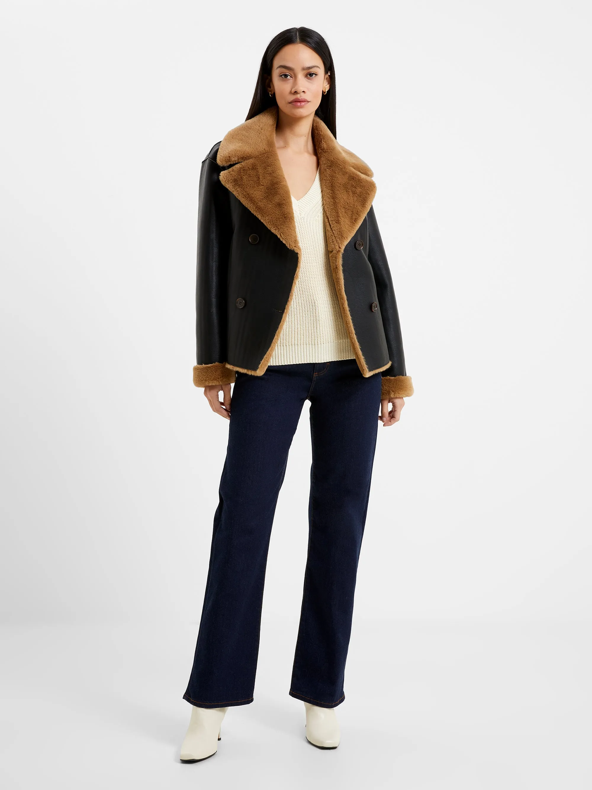 Cerys PU Faux Fur Jacket