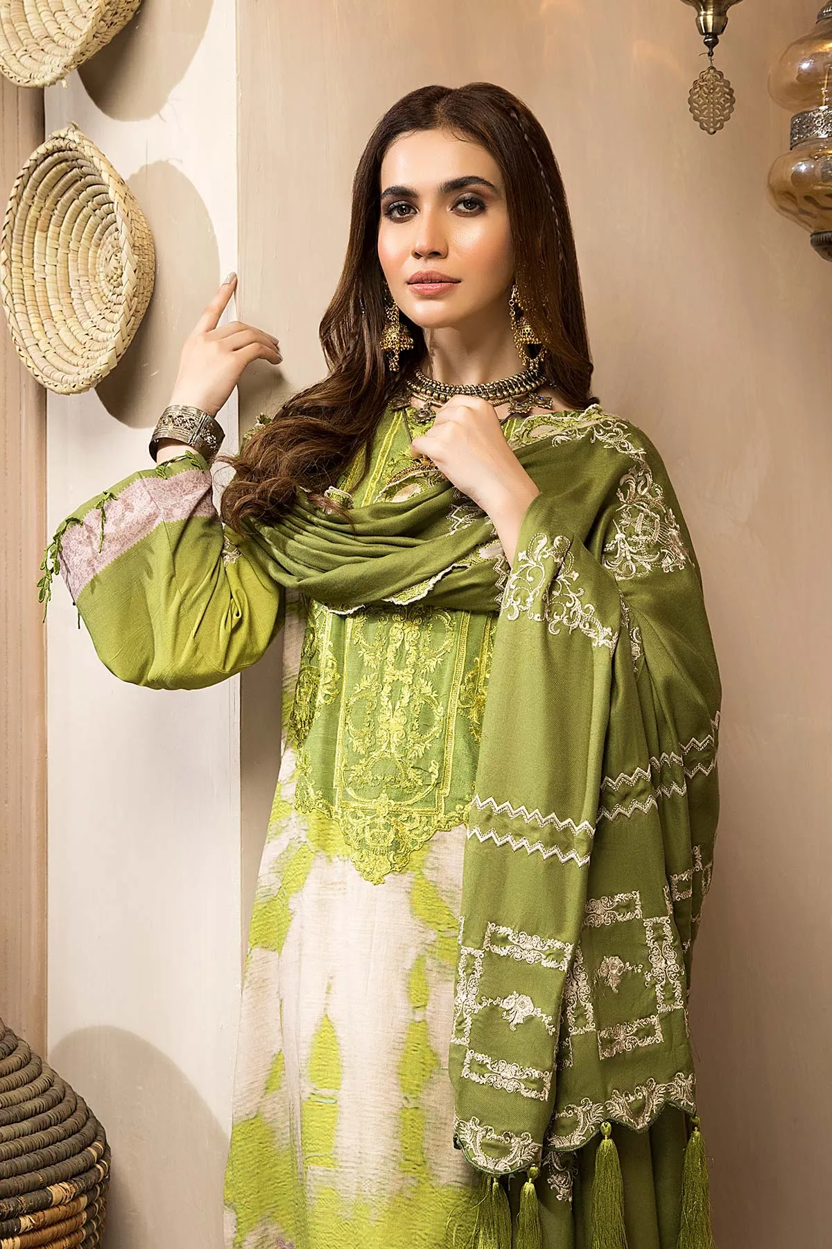 Charizma Naranji · Embroidered Khaddar With Khaddar Shawl Vol 1 – CNW-08