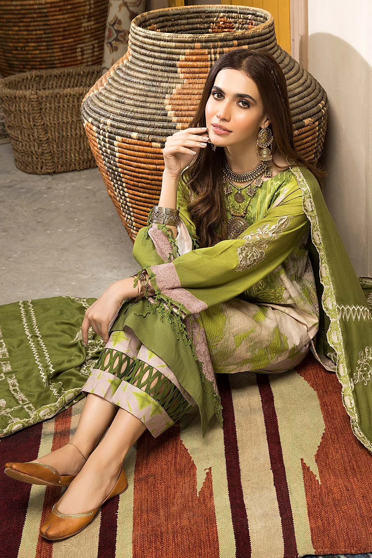 Charizma Naranji · Embroidered Khaddar With Khaddar Shawl Vol 1 – CNW-08