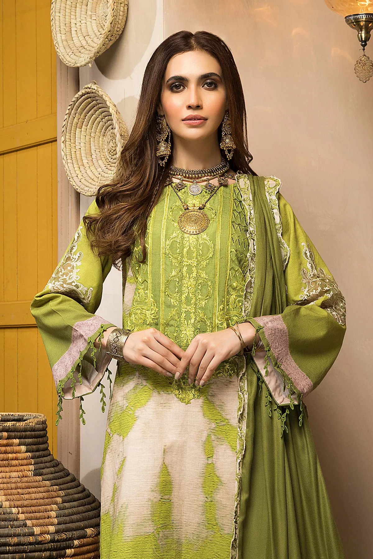 Charizma Naranji · Embroidered Khaddar With Khaddar Shawl Vol 1 – CNW-08