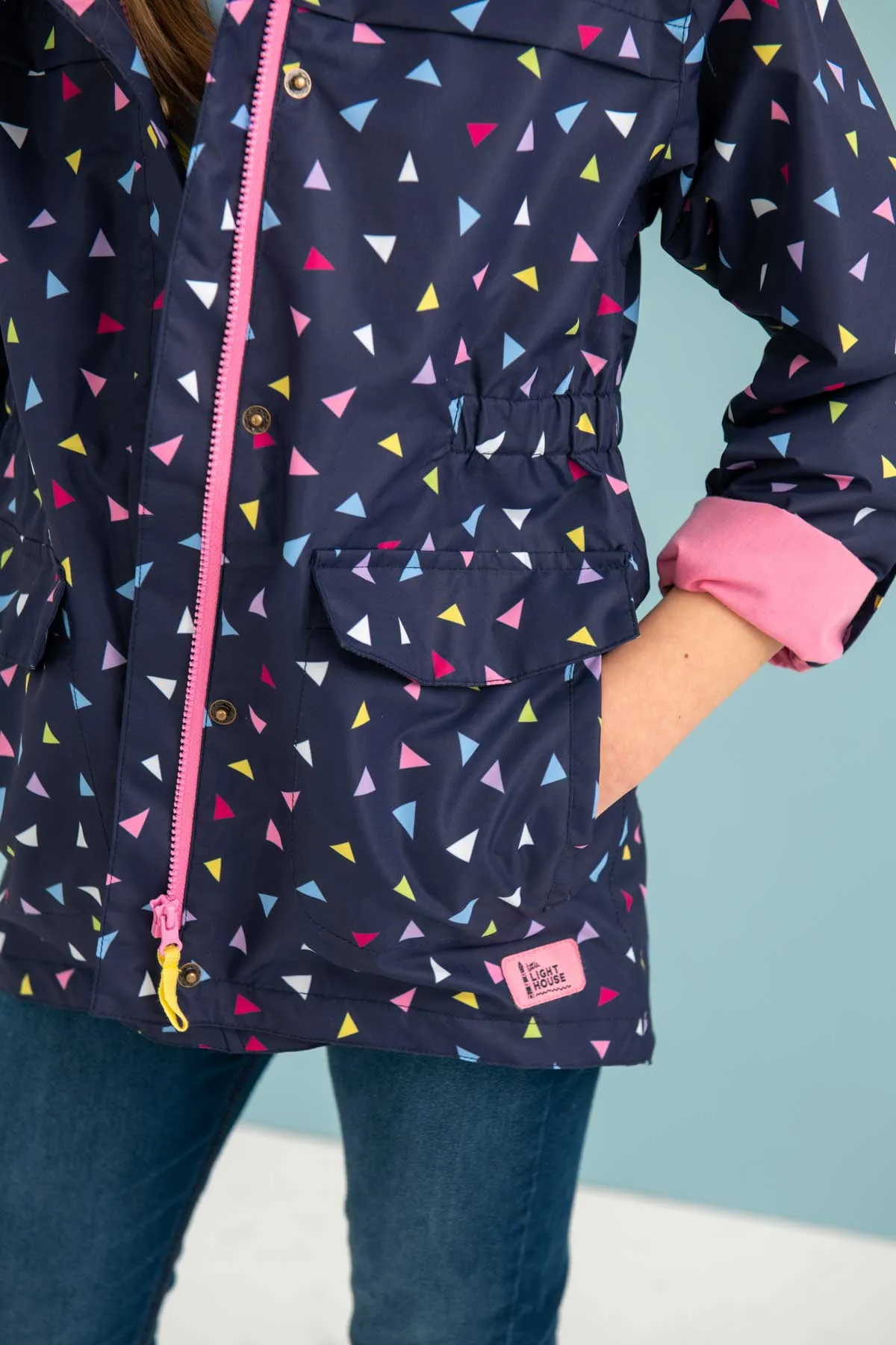 Charlotte Rain Parka - Triangle Print