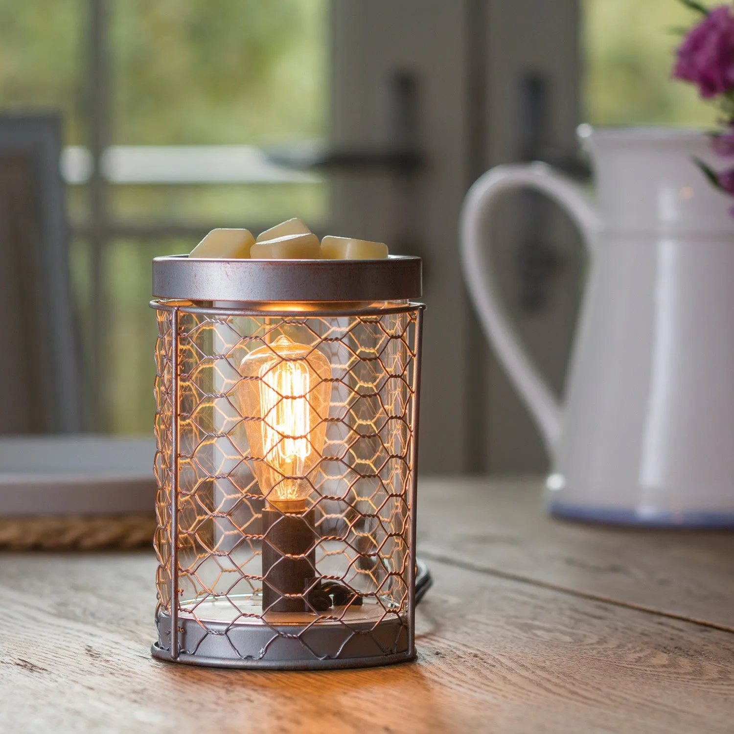 Chicken Wire Edison Bulb Wax Warmer EBCHW