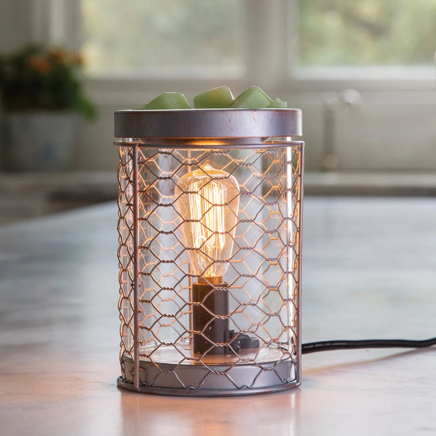 Chicken Wire Edison Bulb Wax Warmer EBCHW