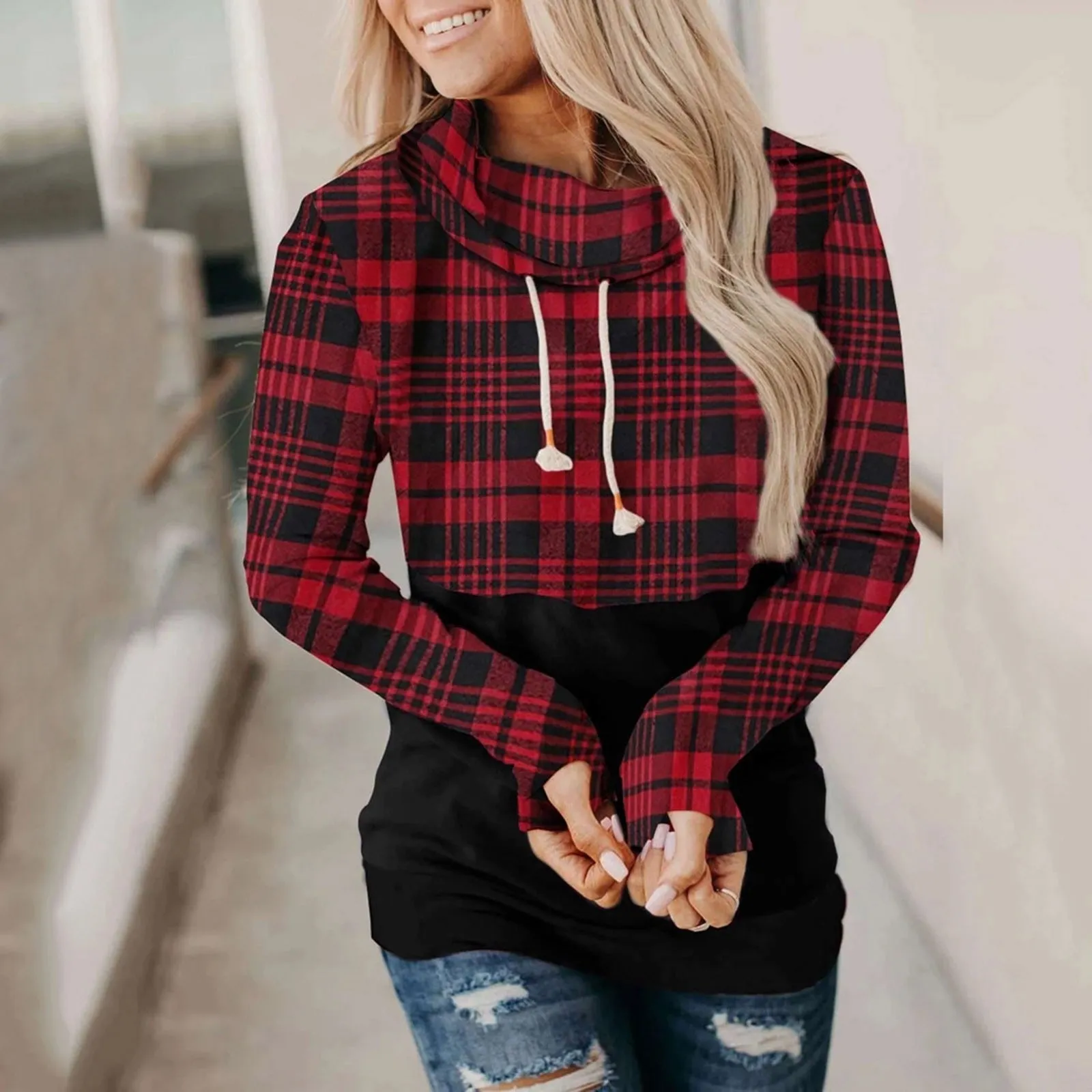 Christmas Plaid Women Hoodie