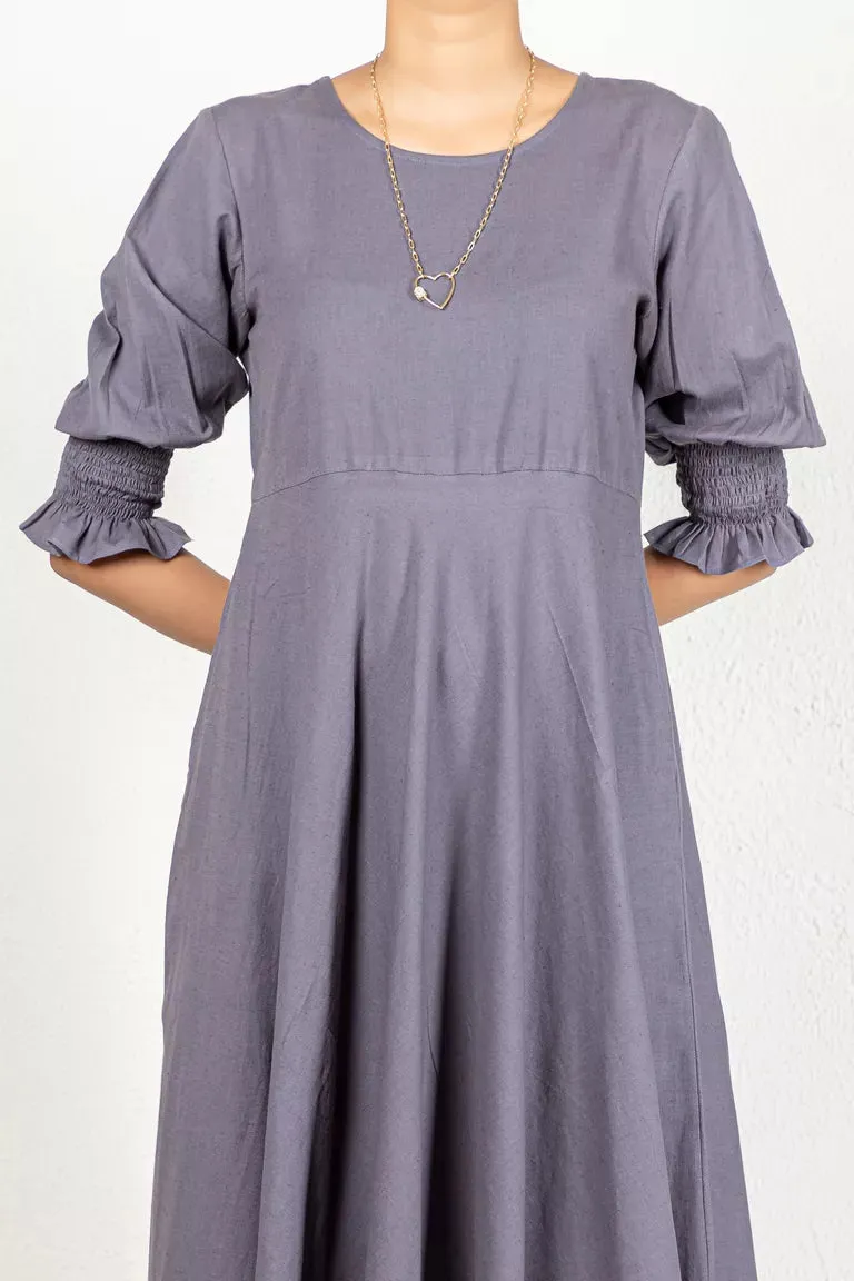 Cotton Flax Grey Dress